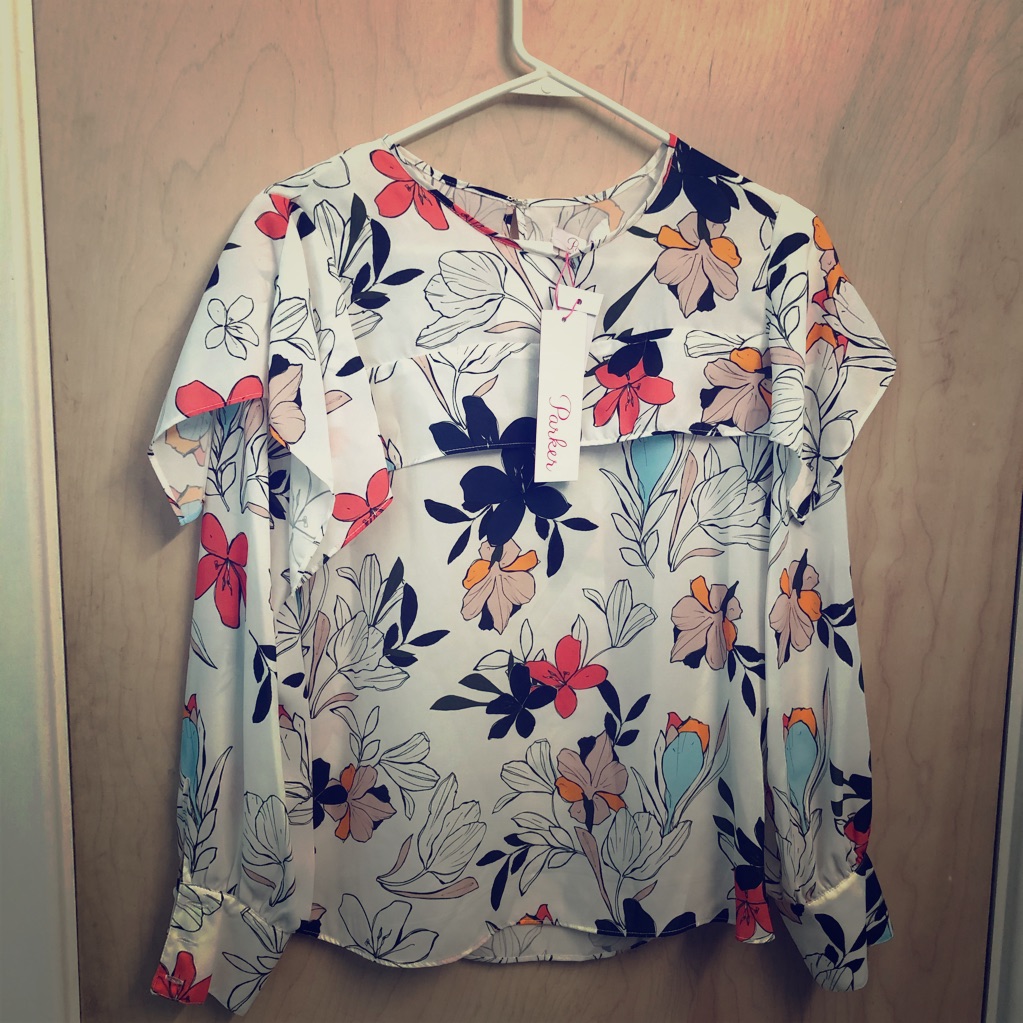 Parker Flower Print Blouse Size S